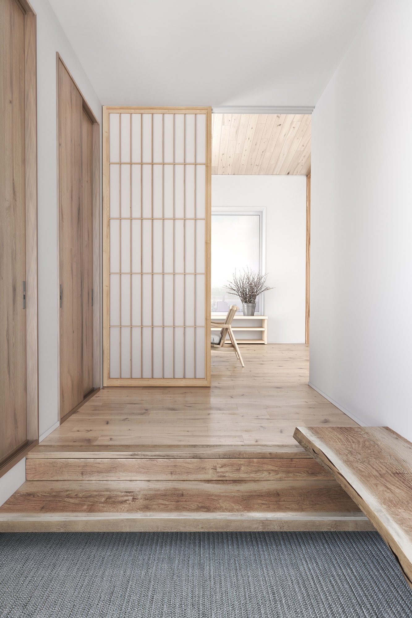 Modern japanese-style house hallway